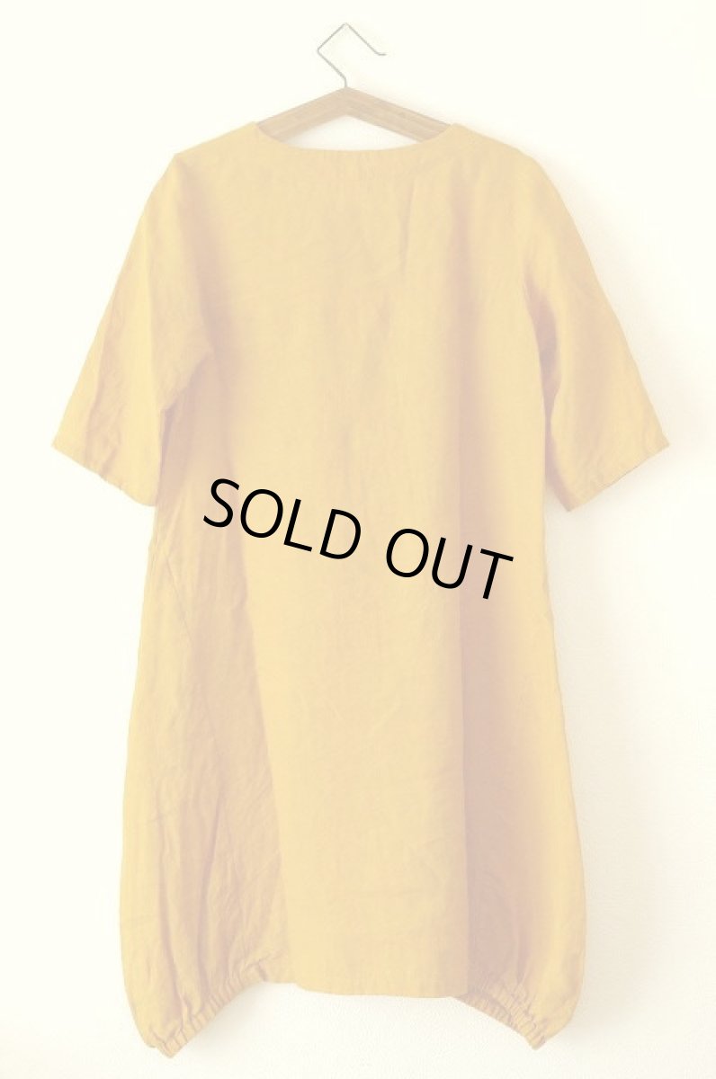 画像2: マスタードリネン　バルーンワンピース (2)