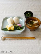 画像2:  ペイヴ　６寸皿　/  青磁 (2)