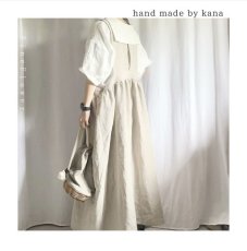 画像6: セーラーリネンTシャツ(オフ白) (6)