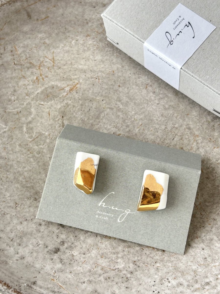 画像1: 陶磁器　ピアス (1)